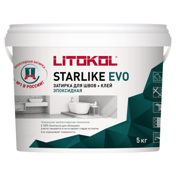 Купить STARLIKE EVO S.125 GRIGIO CEMENTO затир.смесь (5kg bucket) в Краснодаре-1
