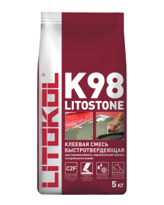 Купить Litostone К98-серая-клеевая смесь 5kg Al.bag в Красноярске #2