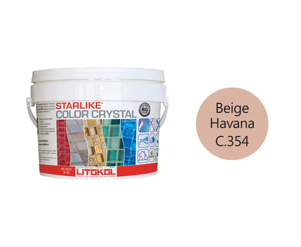 Купить LITOCHROM Starlike C.354 СOLORCRYSTAL BeigeHavana 2,5kg bucket в Красноярске
