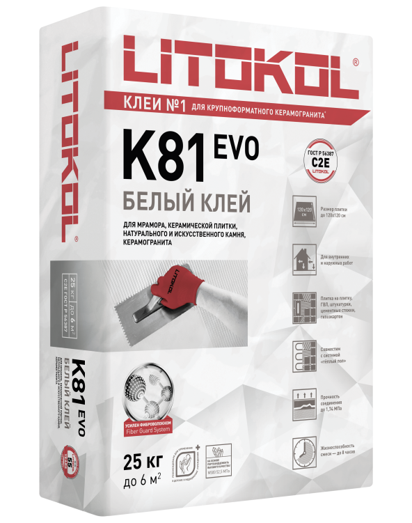 Купить LitoFlex K81 белый-клеевая смесь 25kg bag в Ростове-на-Дону-1