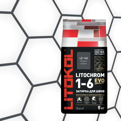 LITOCHROM 1-6 EVO LE 140 мокрый асфальт 5kg Al.bag