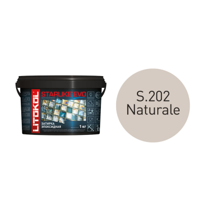 STARLIKE EVO S.202 NATURALE затир.смесь (1kg bucket)