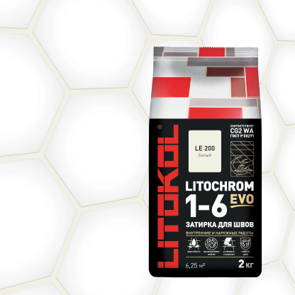 LITOCHROM 1-6 EVO LE 200 белый 2kg Al.bag