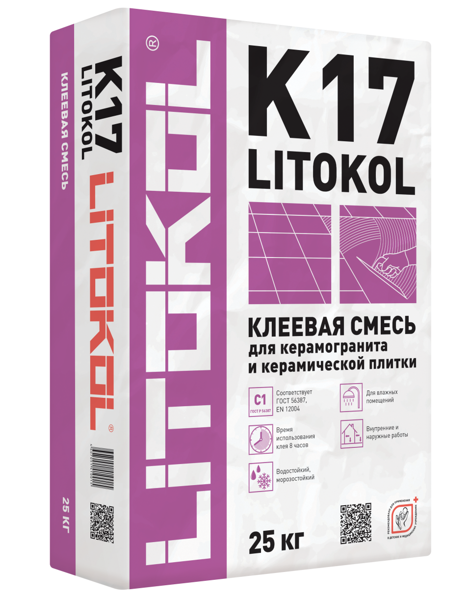 Купить LITOKOL K17 (С1) - клеевая смесь 25kg bag в Красноярске