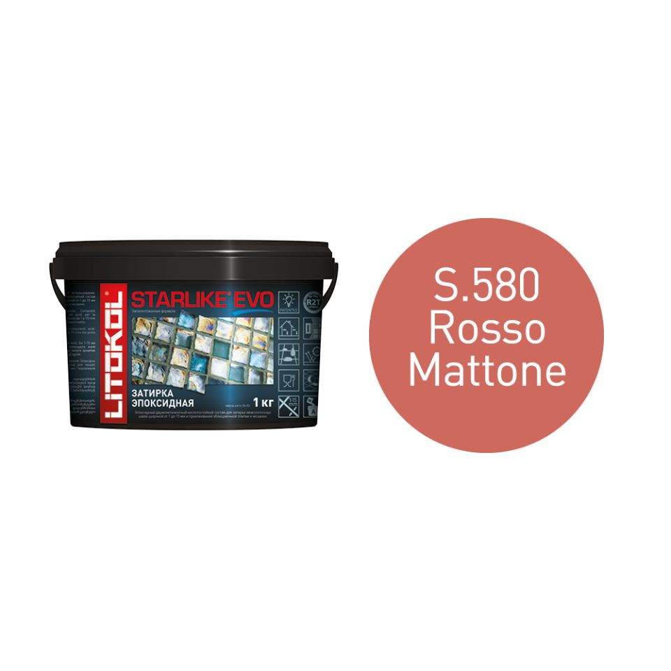 Купить STARLIKE EVO S.580 ROSSO MATTONE затир.смесь (1kg bucket) в Красноярске