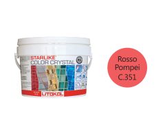 Купить LITOCHROM Starlike C.351 СOLORCRYSTAL RossoPompei 2,5kg bucket в Красноярске