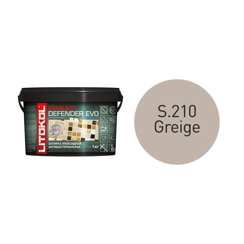 Купить STARLIKE Defender EVO S.210 GREIGE антибакт.затир.смесь 1kg bucket в Красноярске