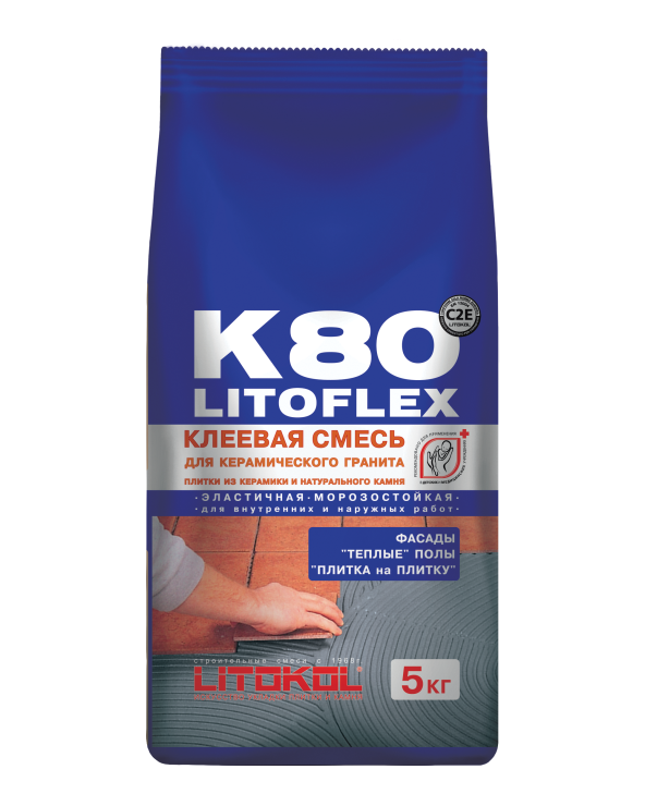 Купить LitoFlex K80-клеевая смесь 5kg Al.bag в Ростове-на-Дону-2