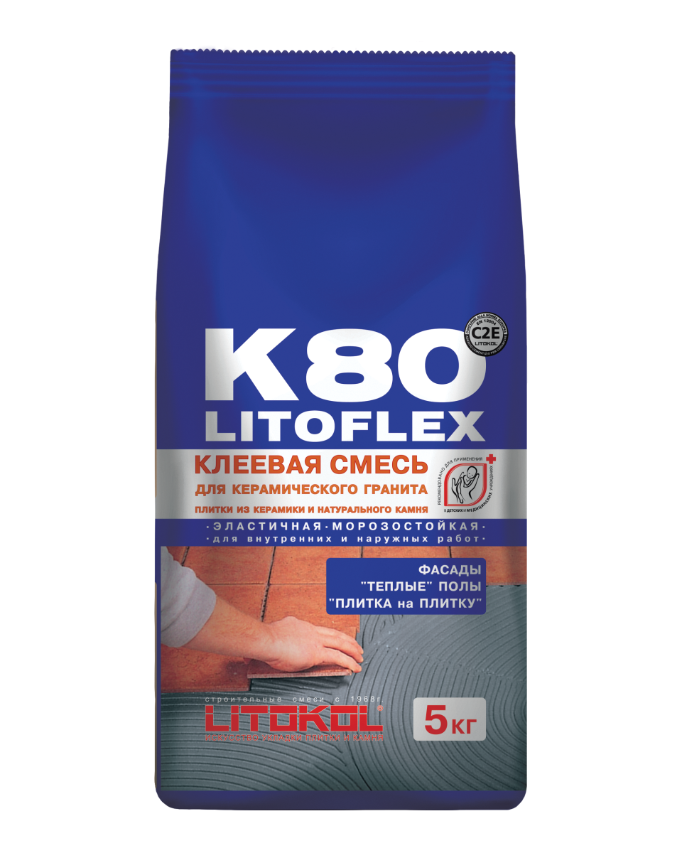 Купить LitoFlex K80-клеевая смесь 5kg Al.bag в Красноярске #2
