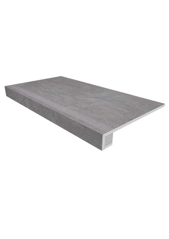 Купить Комплект (Ступень SR01 (33x120) непол. (прямоугол. бортик) с насечками + Подступенок (14,5x120)) в Москве-1