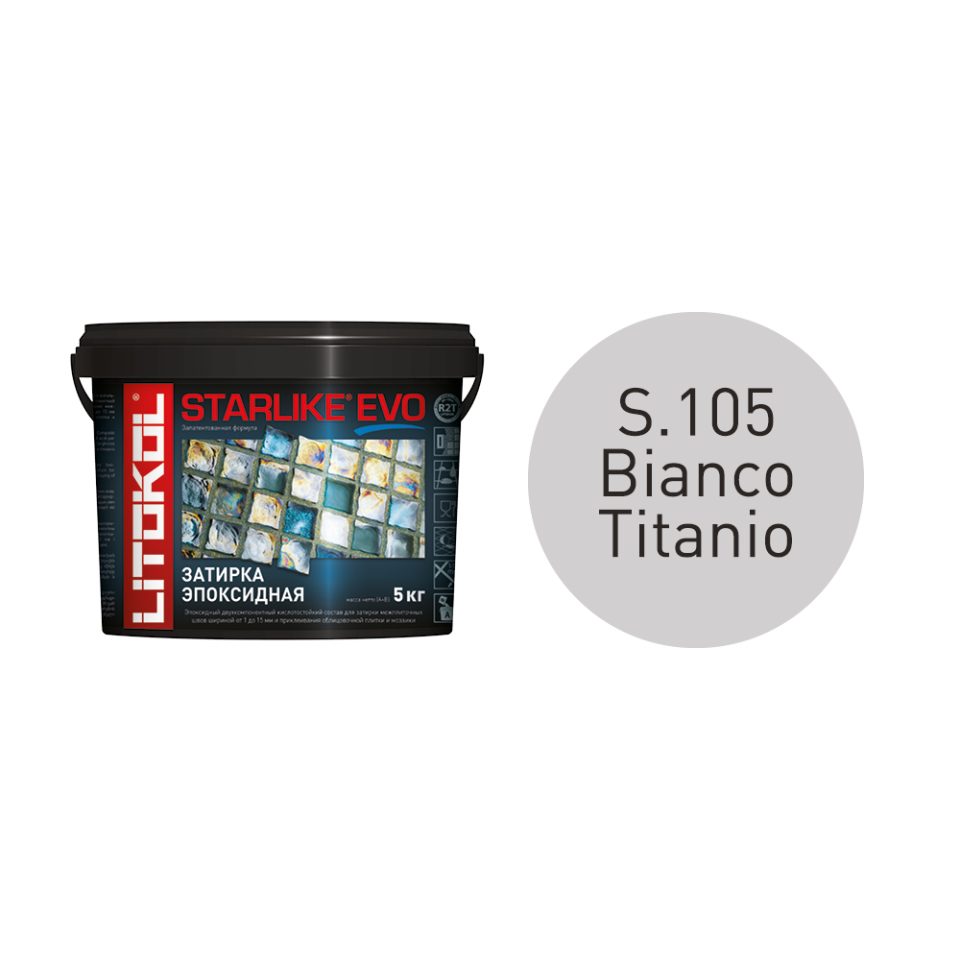 Купить STARLIKE EVO S.105 BIANCO TITANIO затир.смесь (5kg bucket) в Красноярске #2