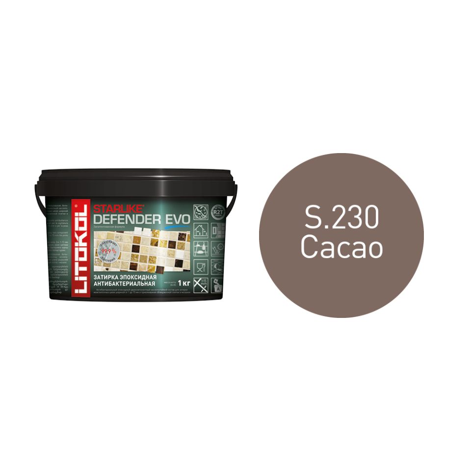 Купить STARLIKE Defender EVO S.230 CACAO антибакт.затир.смесь 1kg bucket в Красноярске