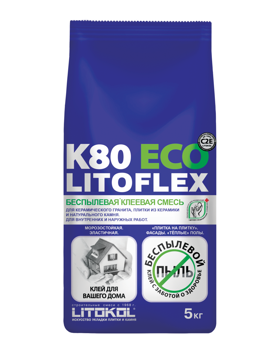 Купить LITOFLEX K80 ECO серый-клеевая смесь 5kg bag в Красноярске #2