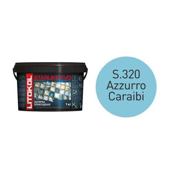 Купить STARLIKE EVO S.320 AZZURRO CARAIBI затир.смесь (1kg bucket) в Ростове-на-Дону-1