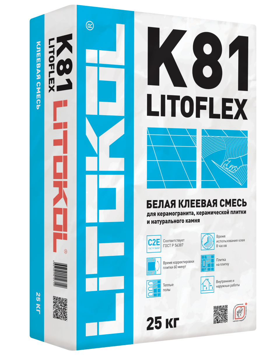 Купить LitoFlex K81 белый-клеевая смесь 25kg bag в Красноярске #2