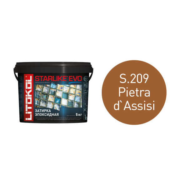 Купить STARLIKE EVO S.209 PIETRA D`ASSISI эпоксидный состав 5kg bucket в Ростове-на-Дону-1