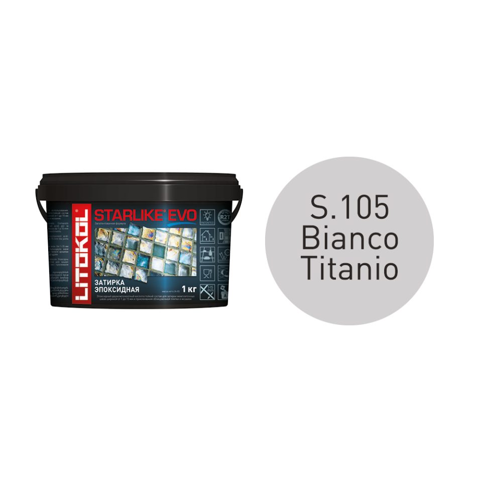 Купить STARLIKE EVO S.105 BIANCO TITANIO затир.смесь (1kg bucket) в Красноярске #2